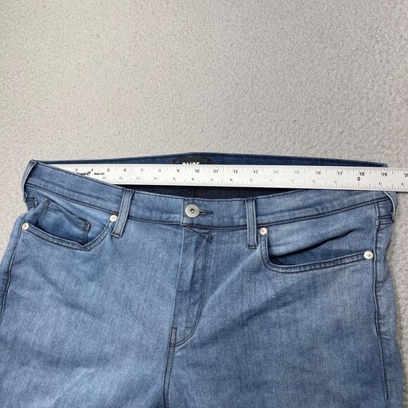 Paige Jeans Men 38 Blue Croft Lionel Skinny Transcend Washed Denim Stretch 38x32 - Picture 11 of 16